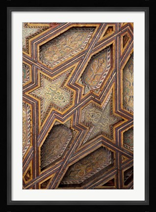 Framed Intricate Ceiling Design, Morocco Print