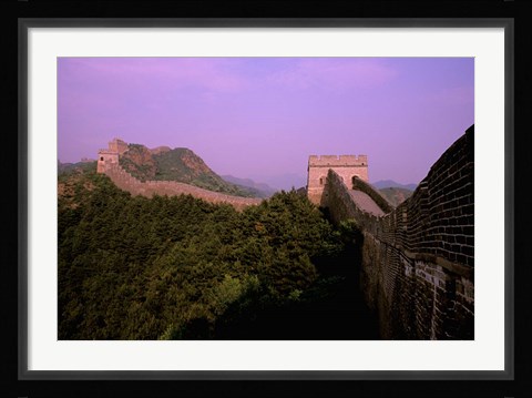 Framed Morning View of The Great Wall of China, Beijing, China Print
