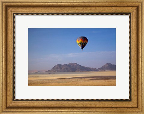 Framed Hot air balloon over Namib Desert, Africa Print