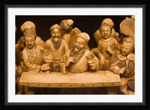 Framed Jade carving at Suzhou Museum, Suzhou, Jiangsu, China Print