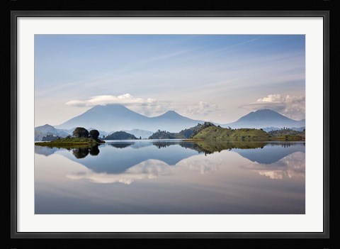 Framed Lake Mutanda near Kisoro, Virunga Volcanoes, Uganda Print