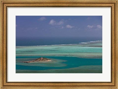 Framed Mauritius, Rodrigues Island, Lagoon and Ile Hermitage Print