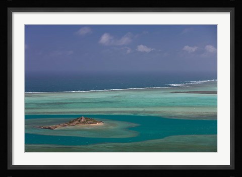 Framed Mauritius, Rodrigues Island, Lagoon and Ile Hermitage Print
