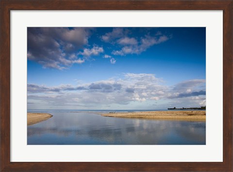Framed Mauritius, Tamarin, Tamarin Bay, dawn Print