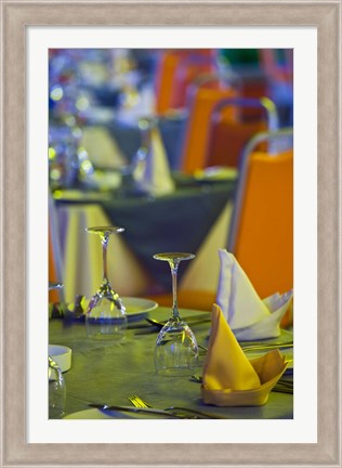 Framed Mauritius, Tamarin, Tamarin Hotel, dining room Print