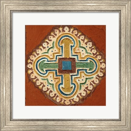 Framed Mauritania, Cross depicted on a wall in Oualata Print