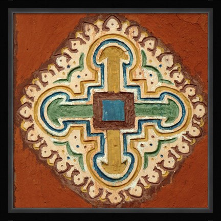 Framed Mauritania, Cross depicted on a wall in Oualata Print