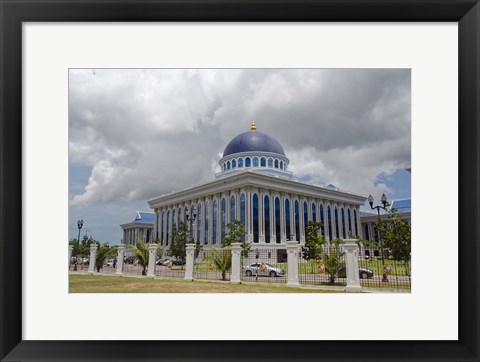 Framed Parliament, legislative assembly building, Bandar Seri Begawan, Brunei, Borneo Print