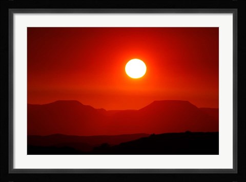 Framed Namibia, Damaraland, Kalahari Desert, Table Mountains Print