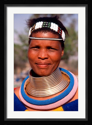 Framed Portrait of Ndembelle Woman, South Africa Print