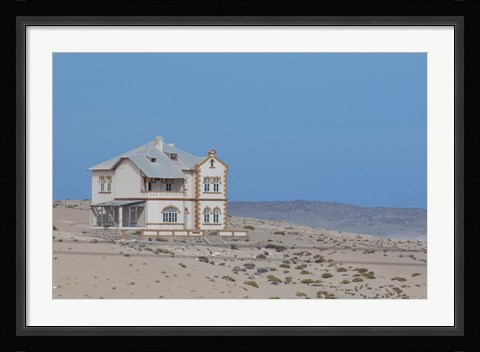 Framed Namibia, Kolmanskop, diamond mining ghost town Print