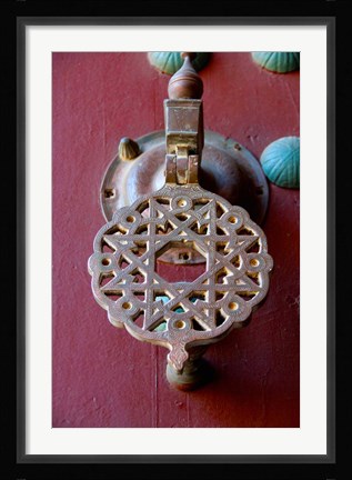 Framed Morocco, Islamic law courts, moorish door Print