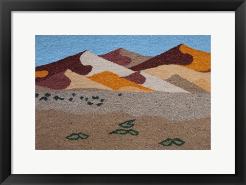 Framed Namibia, Swakopmund. Karakulia, wool textiles Print