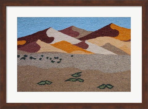 Framed Namibia, Swakopmund. Karakulia, wool textiles Print