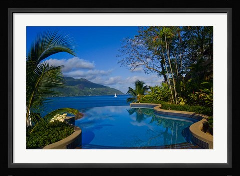 Framed Pool at Northolme Resort, Seychelles, Africa Print