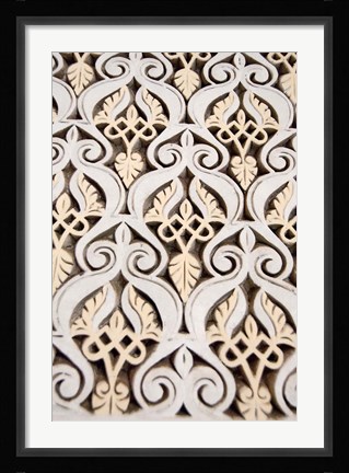 Framed Islamic patterns on Mahakma Law Courts, Morocco Print