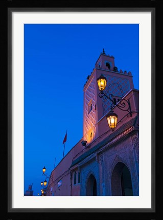 Framed Mosque, Place Jemaa El Fna, Marrakesh, Morocco Print