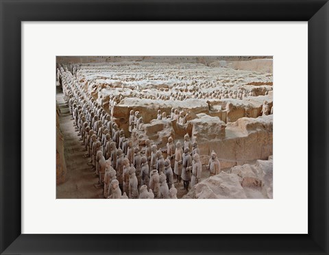 Framed Museum of Qin Terra Cotta Warriors and Horses, Xian, Lintong County, Shaanxi Province, China Print
