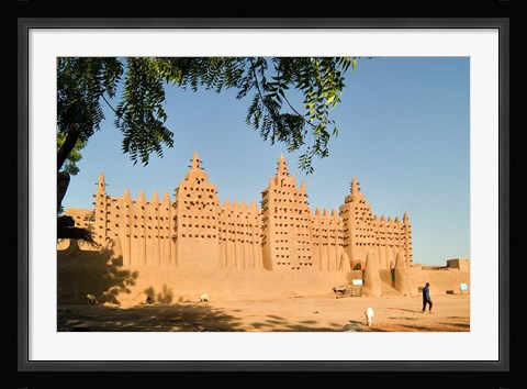 Framed Mosque at Djenne, Mali, West Africa Print