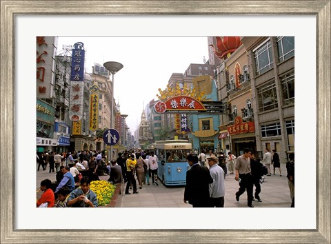 Framed Nanjing Road, Shanghai, China Print
