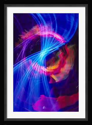 Framed Blue and Pink Neon Lighting with Nightzoom Print
