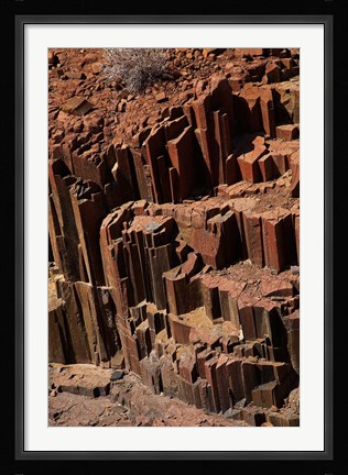 Framed Organ Pipes rock formation, Damaraland, Namibia, Africa. Print