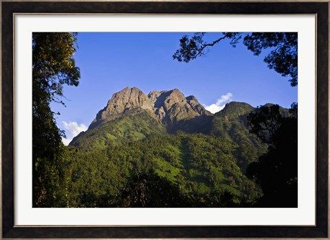 Framed Portal Peaks in the Rwenzori, Uganda Print