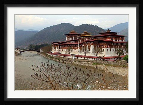 Framed Punakha Dzong, Punakha, Bhutan Print