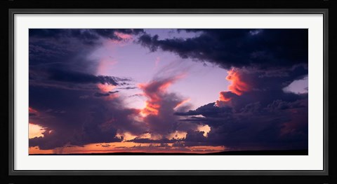Framed Namibia, Fish River Canyon, Thunder storm clouds Print