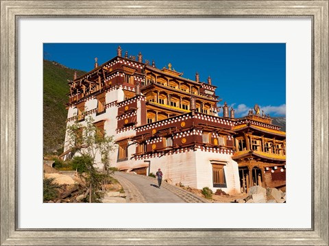 Framed Sangpi Luobuling Si Monastery, Sichuan, China Print