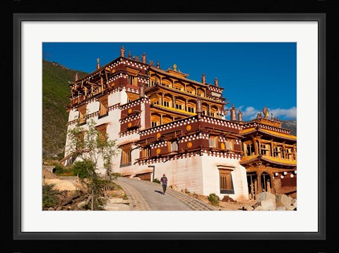 Framed Sangpi Luobuling Si Monastery, Sichuan, China Print