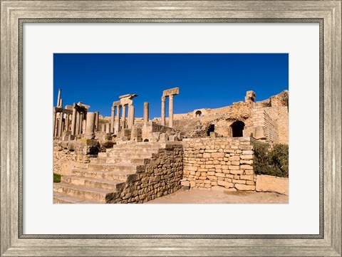 Framed Roman Theater, Ancient Architecture, Dougga, Tunisia Print
