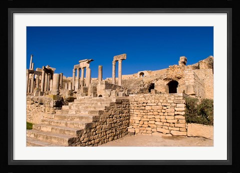 Framed Roman Theater, Ancient Architecture, Dougga, Tunisia Print