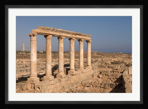 Framed Columns, Sabratha Roman Site, Tripolitania, Libya Print