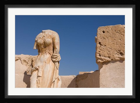 Framed Headless Statue, Sabratha Roman Site, Tripolitania, Libya Print