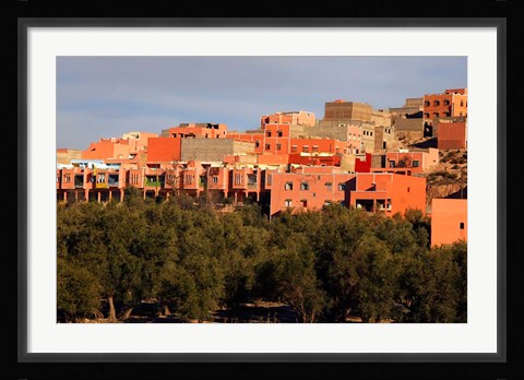 Framed Small village settlements in the foothills of the Atlas Mountains, Morocco Print