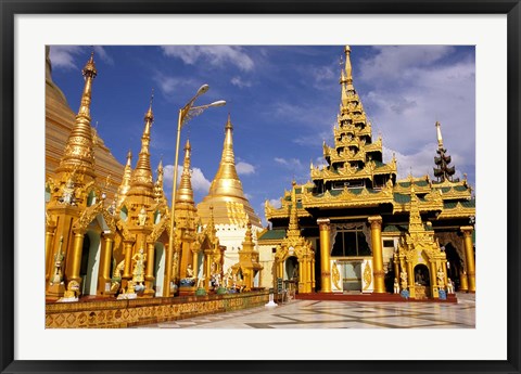 Framed Shwedagon Pagoda, Yangon, Myanmar Print