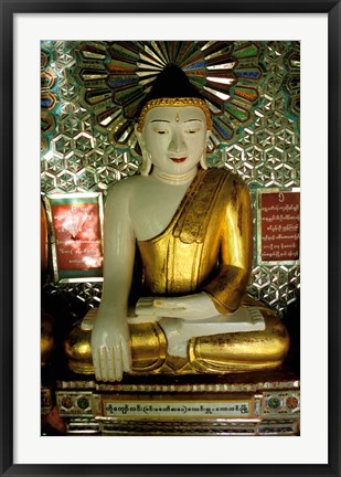 Framed Soon U Ponya Shin Paya, Sagaing Hill, Sagaing, Myanmar Print