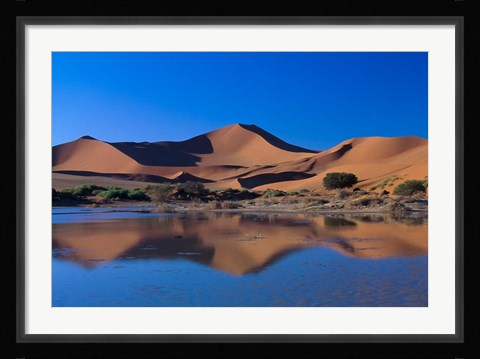 Framed Sossusvlei Dunes Oasis, Namib National Park, Namibia Print
