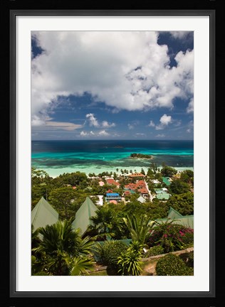 Framed Seychelles, Anse Volbert, Tourist village Print