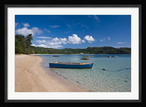 Framed Seychelles, Mahe Island, Anse Boileau, beachfront Print