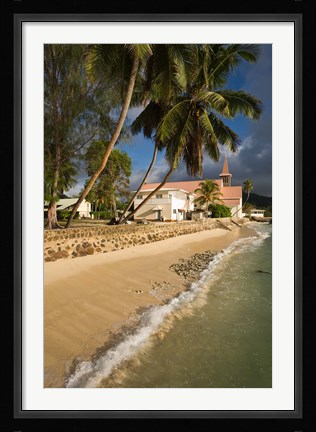 Framed Seychelles, Mahe Island, Anse Royale, Town Church Print