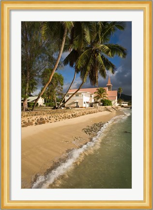 Framed Seychelles, Mahe Island, Anse Royale, Town Church Print