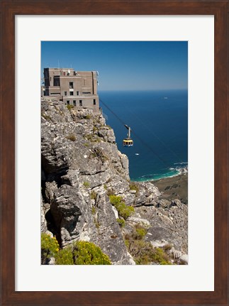 Framed South Africa, Cape Town, Table Mountain, Tram Print
