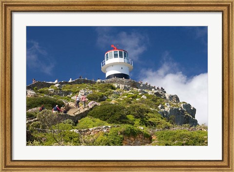 Framed South Africa, Cape Town, Lighthouse on Cape Peninsula Print