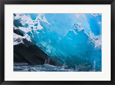 Framed South Georgia Island, Iris Bay, Herz Glacier ice Print