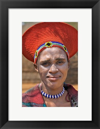 Framed South Africa, KwaZulu Natal, Shakaland, Zulu tribe Print