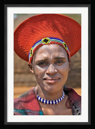 Framed South Africa, KwaZulu Natal, Shakaland, Zulu tribe Print