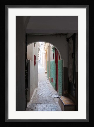 Framed Street in the Kasbah, Tangier, Morocco Print