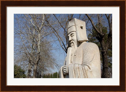 Framed Statue, Changling Sacred Was, Beijing, China Print